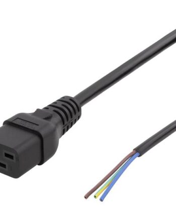 Deltaco Del-109ua Strømkabel Iec 60320 C19 Til Uisoleret Ledning