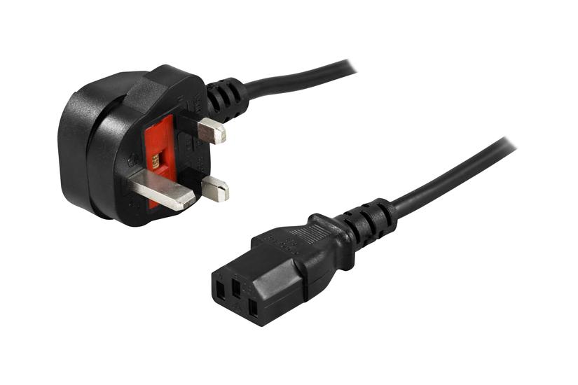 Deltaco Del-109uk-10 Strømkabel Bs 1363 Til Power Iec 60320 C13