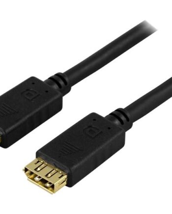 Deltaco Forlængerkabel Displayport     Sort