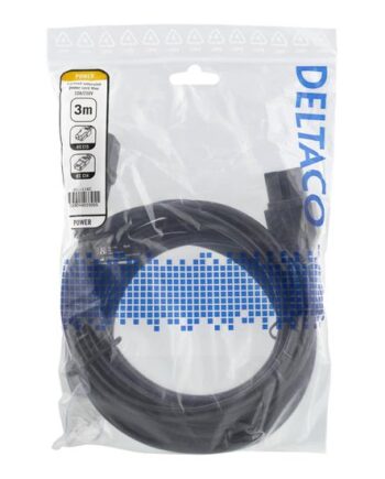 Deltaco Forlængerkabel Til Strøm Iec 60320 C15 Til Iec 60320 C14