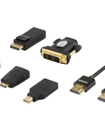 Deltaco Hdmi Til Displayport   Dvi Adapter Kit 4k     Sort