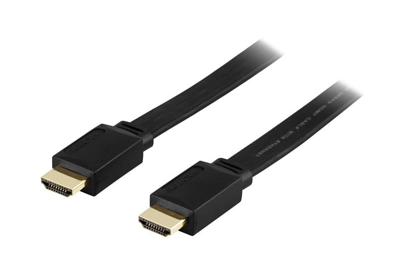 Deltaco Hdmi Til Hdmi Flad           Sort