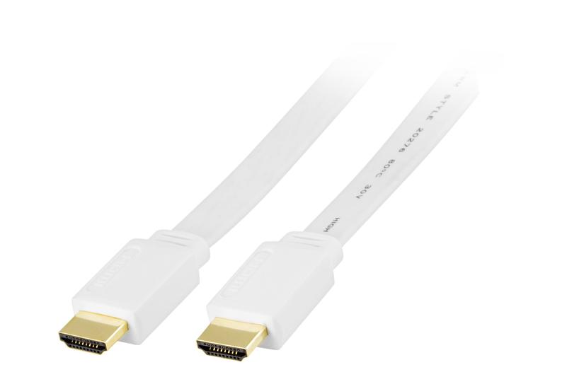 Deltaco Hdmi Til Hdmi Med Ethernet Hvid