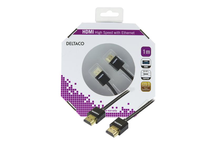 Deltaco Hdmi-1091- Hdmi-kabel Med Ethernet