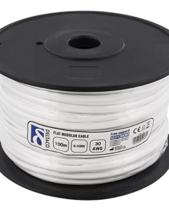 Deltaco Md-15 Bulk Telefonkabel 100   Hvid