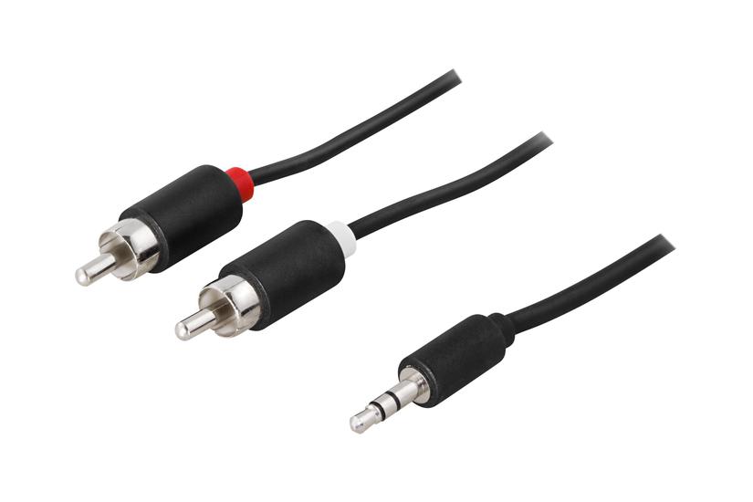 Deltaco Mm-143a 10m Rca Han Mm Stereo Mini Jack Sort
