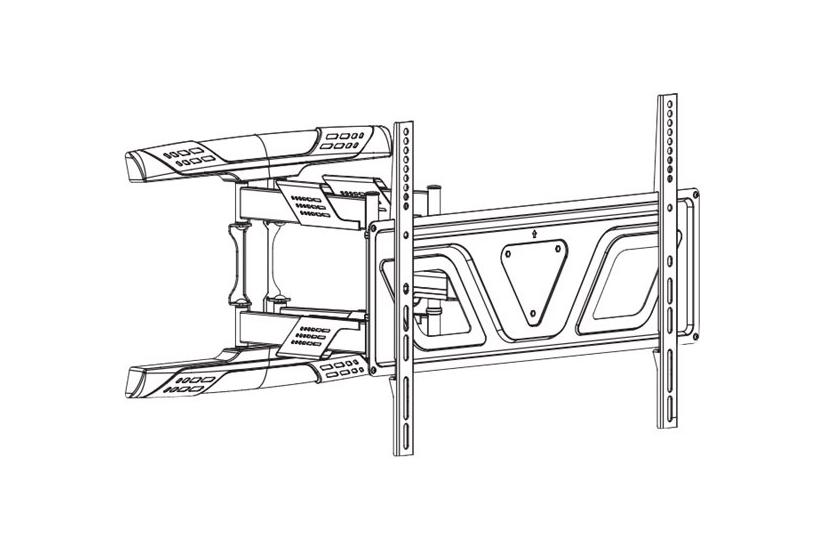 Deltaco Office Arm-0259 Ultra-slim Beslag Fuld Bevægelse For Lcd-tv Kurvet Lcd-tv Mat Sort