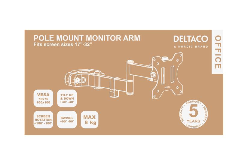 Deltaco Office Komponenter Til Montering For Lcd Display Hvid