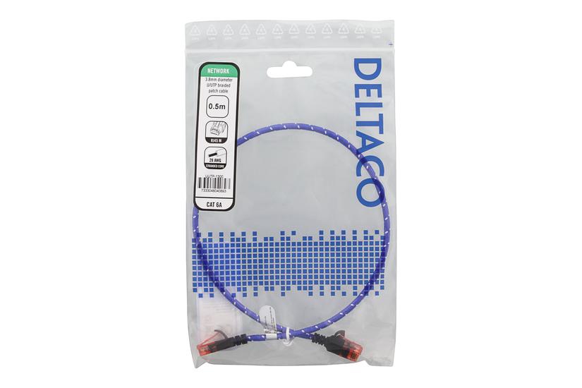 Deltaco Patchkabel 50 Cm Hvid Blå