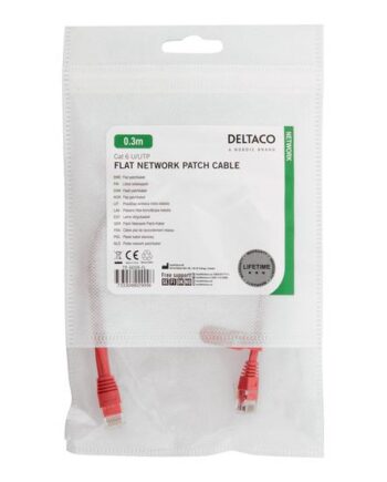 Deltaco Patchkabel 30 Cm Rød
