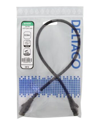 Deltaco Patchkabel 50 Cm Sort