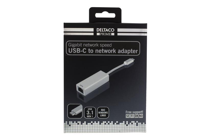 Deltaco Prime Usbc-1077 Netværksadapter Usb- Gigabit Ethernet