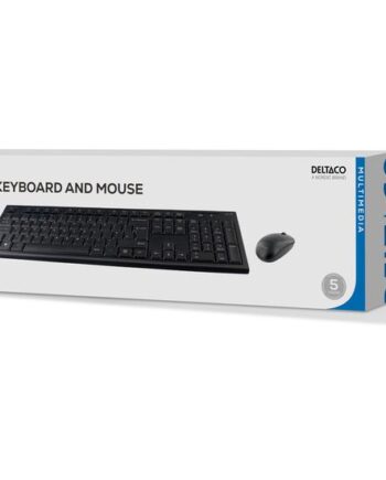 Deltaco Sæt Med Mus Og Tastatur Uk Sort Indgangsudstyr
