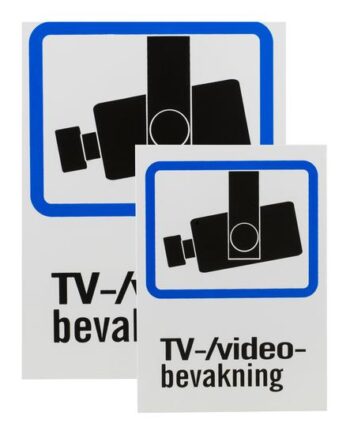 Deltaco Skiltesæt Overvågningskamera Tv- Video-bevakning A4 A5 Plastik
