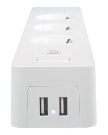 Deltaco Smart Home Sh-p03usb2 Smart Strømstrip 2990 Watt