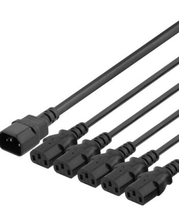 Deltaco Strøm-splitter Iec 60320 C14 Til Power Iec 60320 C13