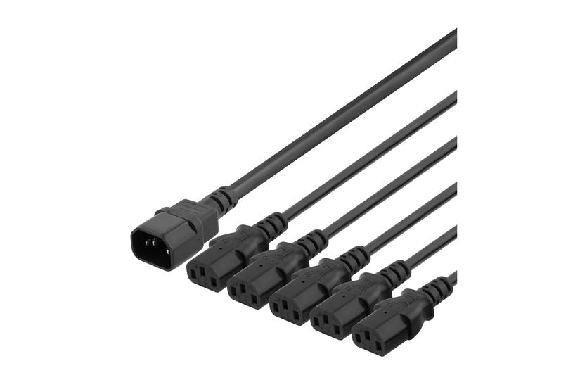 Deltaco Strøm-splitter Iec 60320 C14 Til Power Iec 60320 C13