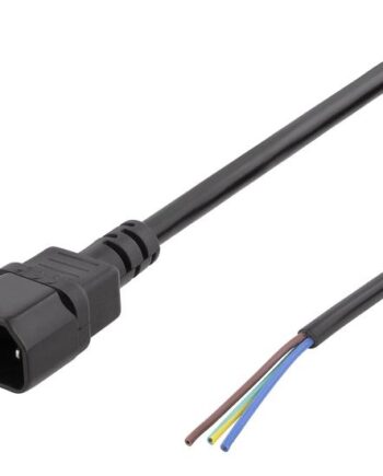 Deltaco Strømkabel Iec 60320 C14 Til Uisoleret Ledning