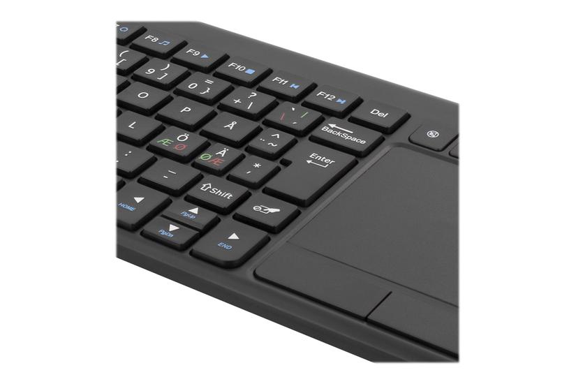 Deltaco Tb-504 Tastatur Med Touchpad Pan Nordic Sort Indgangsudstyr