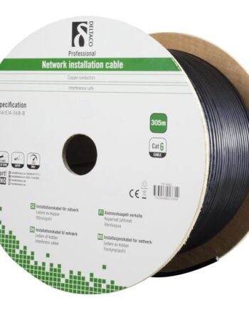 Deltaco Tp-49g Bulkkabel 305   Sort