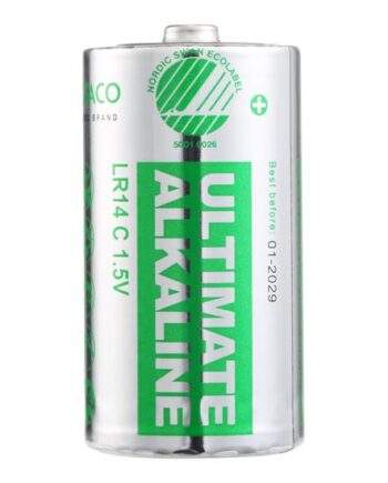 Deltaco Ultimate Batteri Nordic Swan økomærket 10   Lr14     Type Alkalisk