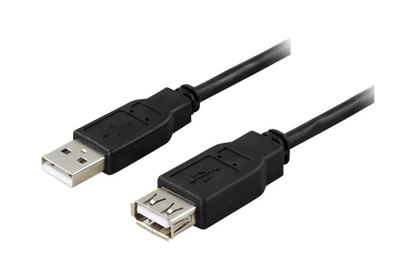 Deltaco Usb2-102s Usb Forlængerkabel Usb Til Usb 20 Cm