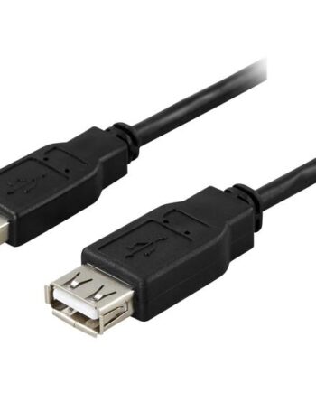 Deltaco Usb2-101s Usb Forlængerkabel Usb Til Usb 10 Cm