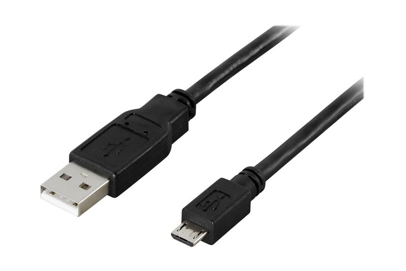 Deltaco Usb     Til Micro Usb Type       Sort