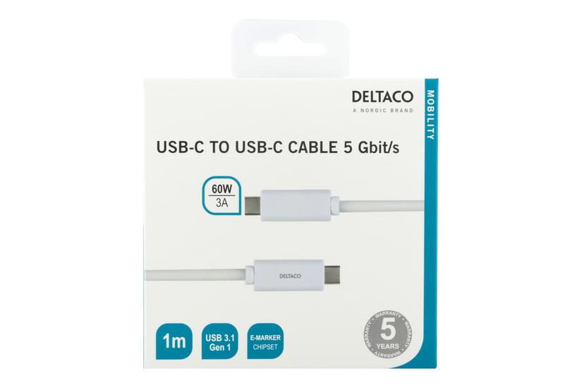 Deltaco Usb Type- Kabel 24 Pin Usb- Til 24 Pin Usb-
