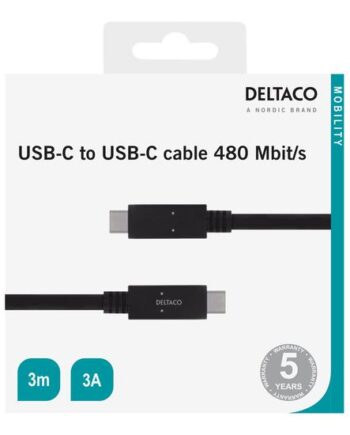 Deltaco Usb Type-  Kabel 24 Pin Usb-  Til 24 Pin Usb-