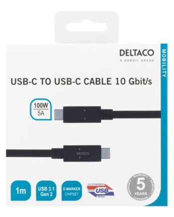 Deltaco Usb Type-  Kabel Usb-  Til Usb-