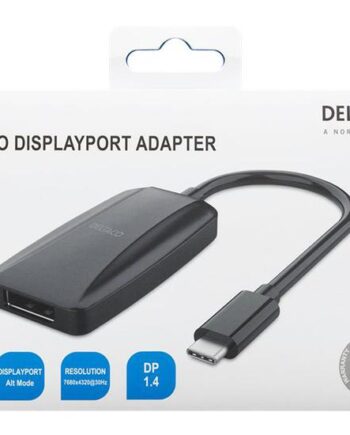 Deltaco Usb-    Displayport Adapter 24 Pin Usb-  Til Displayport