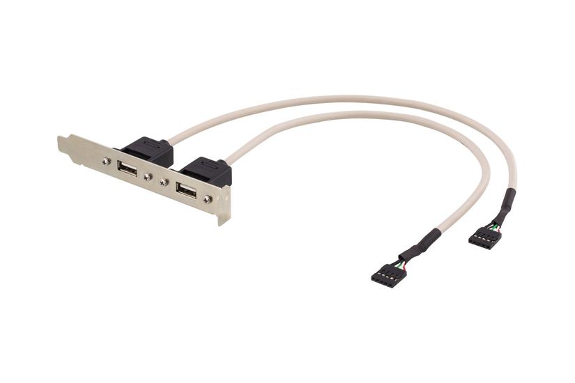 Deltaco Usb-panel -pins Usb Samlekasse Til Usb 30 Cm