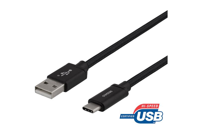 Deltaco Usbc-1132m Usb Type- Kabel Usb Til Usb-