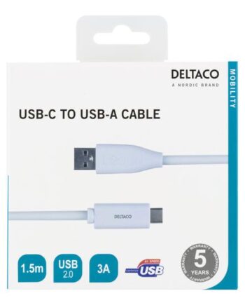 Deltaco Usbc-1010m Usb Type-  Kabel Usb-  Til Usb
