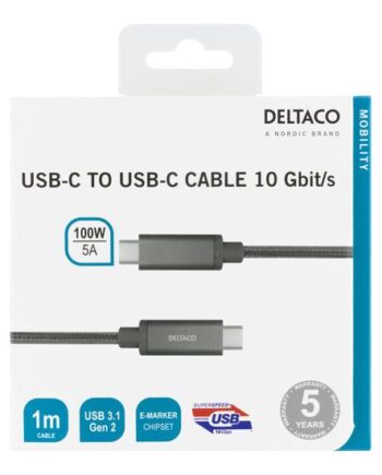 Deltaco Usbc-1412m Usb Type-  Kabel Usb-  Til Usb-
