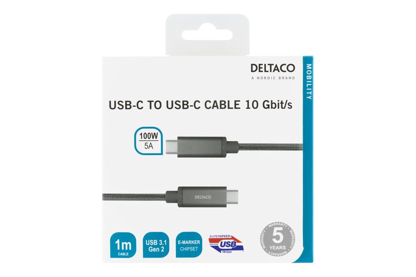 Deltaco Usbc-1412m Usb Type- Kabel Usb- Til Usb-