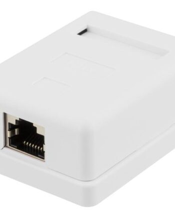 Deltaco Vr-216 Dåse Til Montering På Overflade Rj45 Hvid