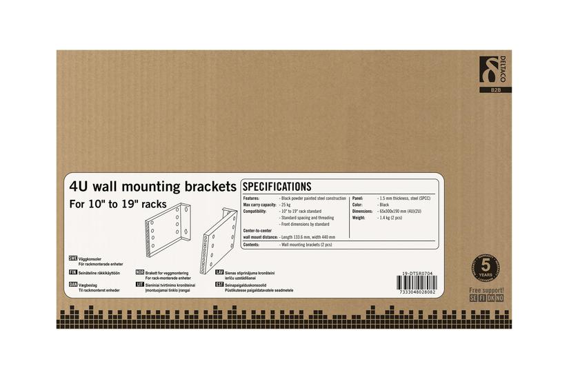 Deltaco 19-dtsr0704 Konsol For Rack 4u