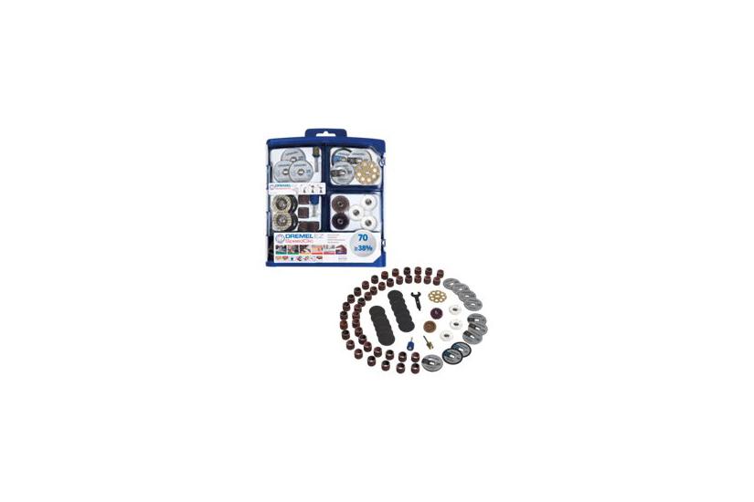 Dremel Ez Speedclic Sc725 Multiværktøjs Tilbehørssæt For Plastik Metalrør Rustfrit Stål Krydsfiner Blødtræ Hardwood Blødt Metal 70 Stykker