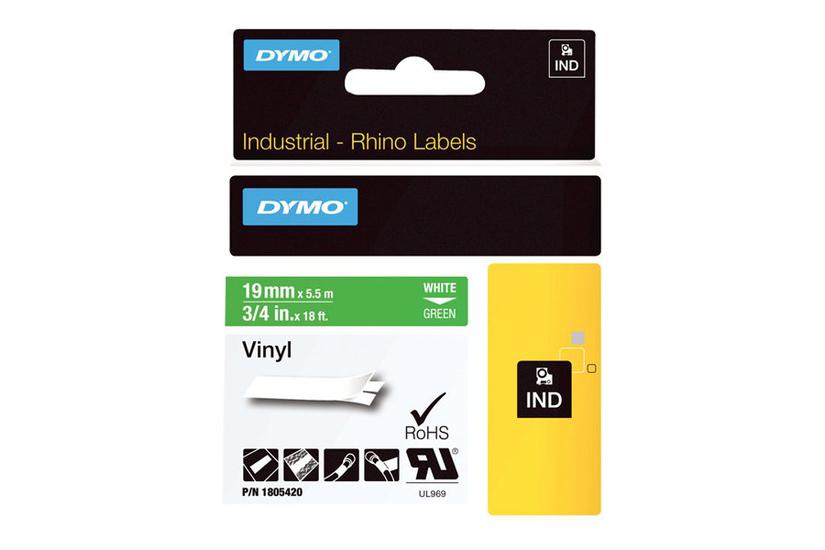 Dymo Rhino Coloured Vinyl Tape Kassette Roll Cm