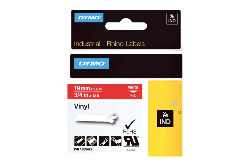 Dymo Rhino Coloured Vinyl Tape Kassette Roll Cm