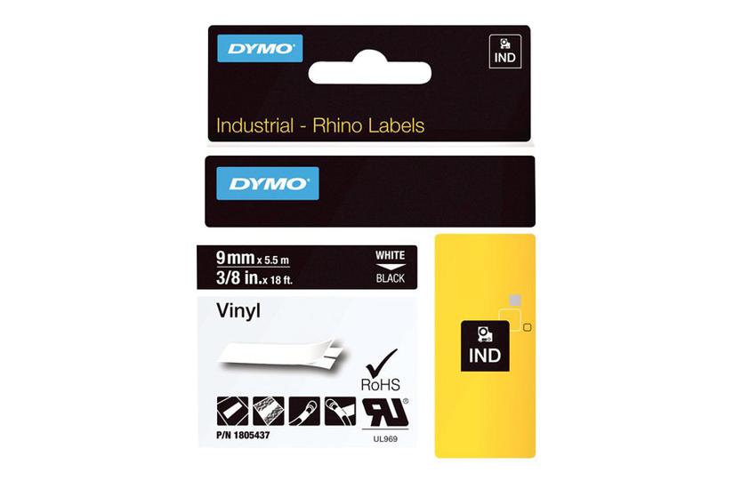 Dymo Rhino Coloured Vinyl Tape Kassette Rulle Cm