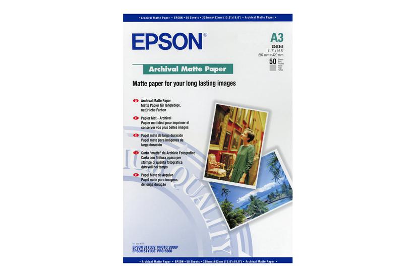 Epson Archival Matte Paper Papir Mat 50 Ark A3 192