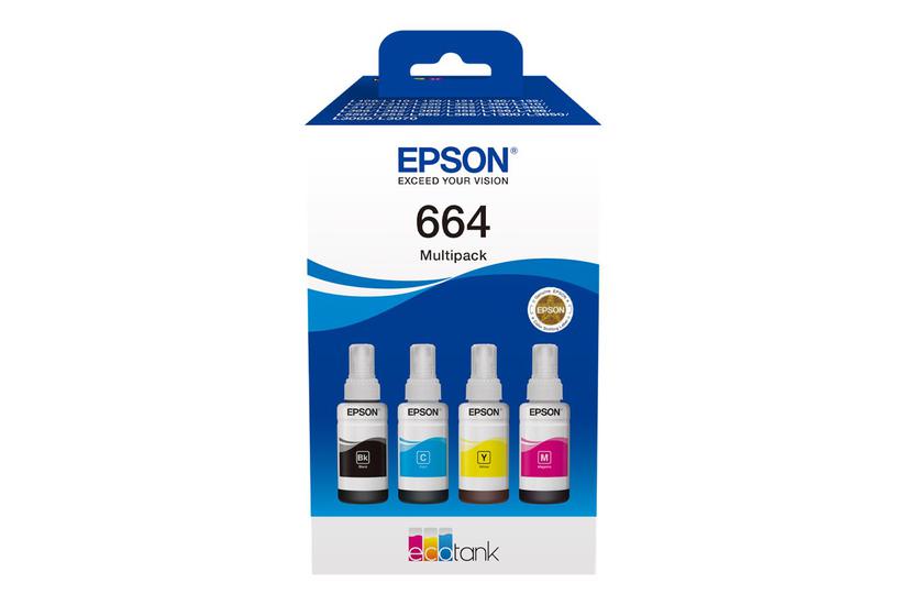 Epson Ecotank 664 Pakker Sort Magenta Cyan Gul Original Blækbeholder