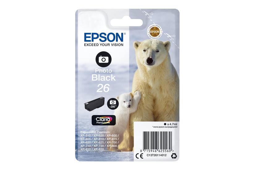 Epson 26 Foto-sort Original Blækpatron
