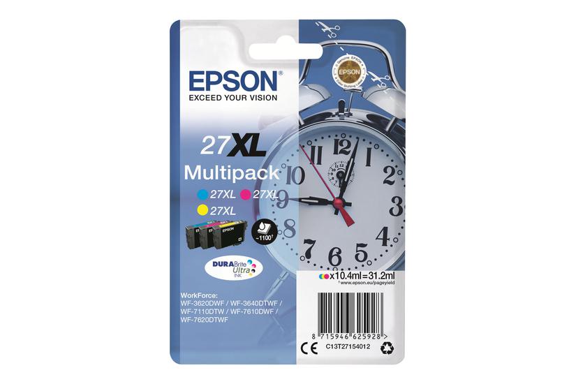 Epson 27 Multipack Pakker Gul Cyan Magenta Original Blækpatron