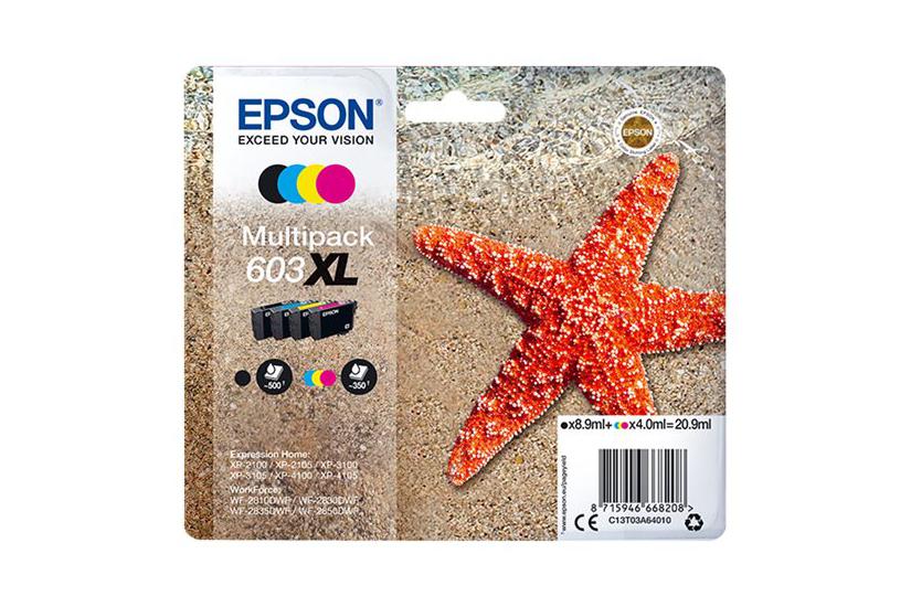 Epson 603 Multipack Pakker Sort Gul Cyan Magenta Original Blækpatron