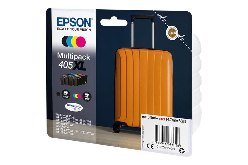 Epson 405 Multipack Pakker Sort Gul Cyan Magenta Original Blækpatron