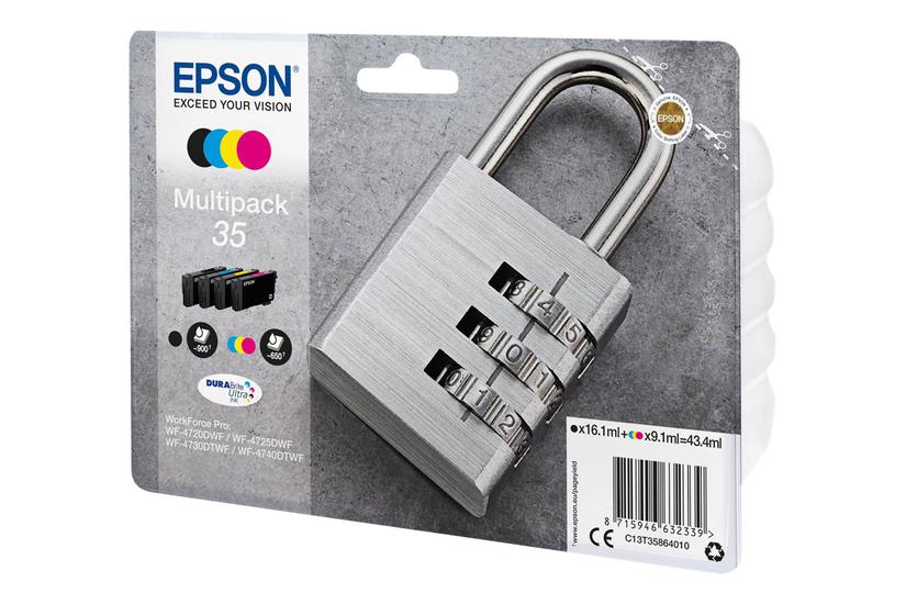 Epson 35 Multipack Pakker Sort Gul Cyan Magenta Original Blækpatron